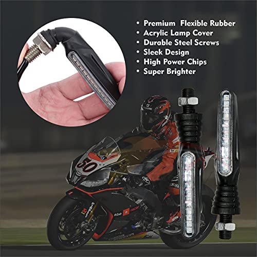 Asryd Pack of 4 Amber Bright SMD LED KTM Style Indicators For Kawasaki Ninja ZX-10R (4.Pcs Amber Color Indicator) - Image 2
