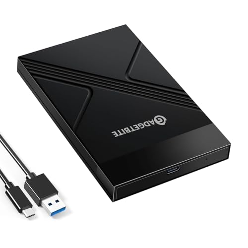 Gadgetbite SSD Enclosure Case SATA to USB C 3.1 HDD 2.5 inch External Hard Disk Connector with Fast Charging Speed Up to 5 Gbps and Up to 4TB Storage Capacity Compatible with 2.5 SSD HDD - Black - Image 1