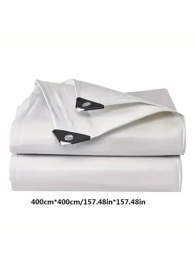 Premium White Rain Cover Tent 157.48x157.48 Inch Ultra Thick Tear Resistant UV Resistant Reinforced Edges - Image 1
