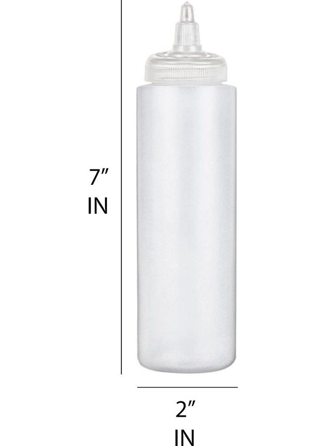 BRIGHTFROM Condiment Squeeze Bottles 8 Oz Wide Neck Empty Squirt Bottles Twist Top Cap Leak Proof For Ketchup Mustard Syrup Sauces Dressing Oil Arts & Crafts Bpa Free Plastic 2 Pack - Image 3