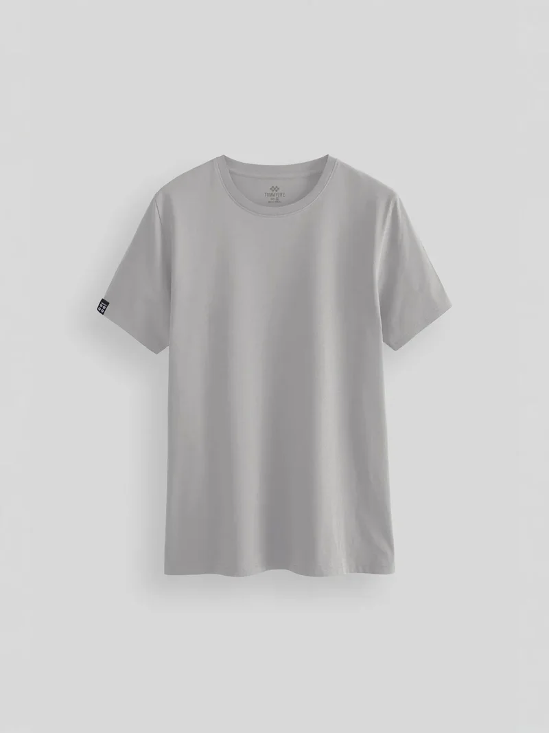 تومي لايف TOMMY Men's Cotton Elastane Crew Neck T-Shirt