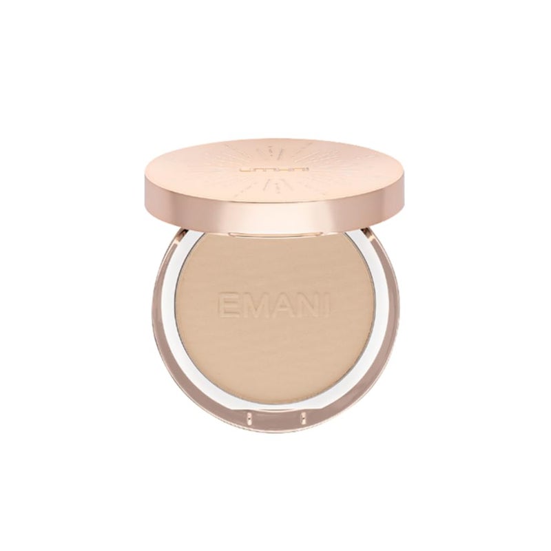Emani Flawless Matte Powder Foundation Makeup for Sensitive Skin Natural Mineral Foundation Compact with Buildable Coverage Oil Control Talc Free CrueltyFree  Vegan Linen