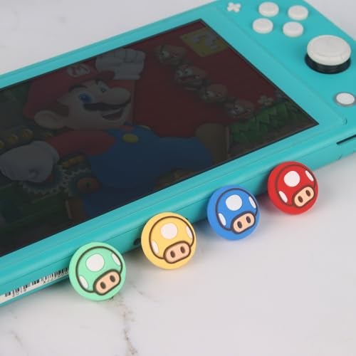 TIKOdirect Cute Thumb Grip Caps Compatible with Nintendo Switch Joy-con/OLED/Switch Lite, Kawaii Joystick Cap Grip 4PCS Soft Silicone Protective Ergonomic Button Cover, Red - Image 5
