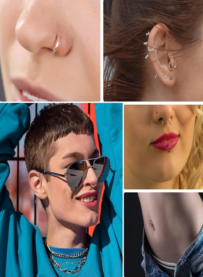 D.Bella Fake Nose Ring Fake Septum Fake Nose Ring Faux Nose Rings for Women Fake Nose Piercing Fake Nose Ring Hoop Clip On Nose Ring non Piercing Fake Septum Piercing Fake Septum Ring - Image 4