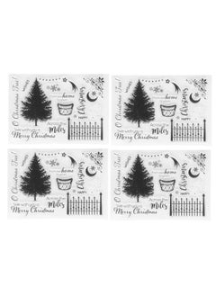 Thoraya 4 Pcs Clear Stamp Paper Crafts Hand Made Gifts Christmas Transparent Stamp for Card Making Decorations DIY Scrapbooking  - Image 1
