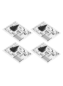 Thoraya 4 Pcs Clear Stamp Paper Crafts Hand Made Gifts Christmas Transparent Stamp for Card Making Decorations DIY Scrapbooking  - Image 2