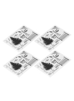 Thoraya 4 Pcs Clear Stamp Paper Crafts Hand Made Gifts Christmas Transparent Stamp for Card Making Decorations DIY Scrapbooking  - Image 4