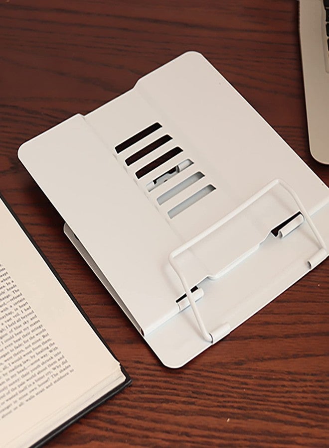 Dicunoy Set of 2 Book Stand, Adjustable Metal Book Holder, Portable Reading Rest Bookstand for Cookbook Documents Textbook Sturdy Desk, Music Tablet Recipe iPad, Magazine Menu Stands - Image 4