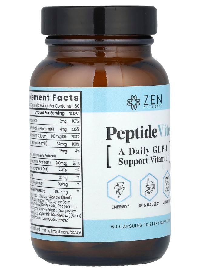 Zen Nutrients PeptideVite™ 60 Capsules - Image 2
