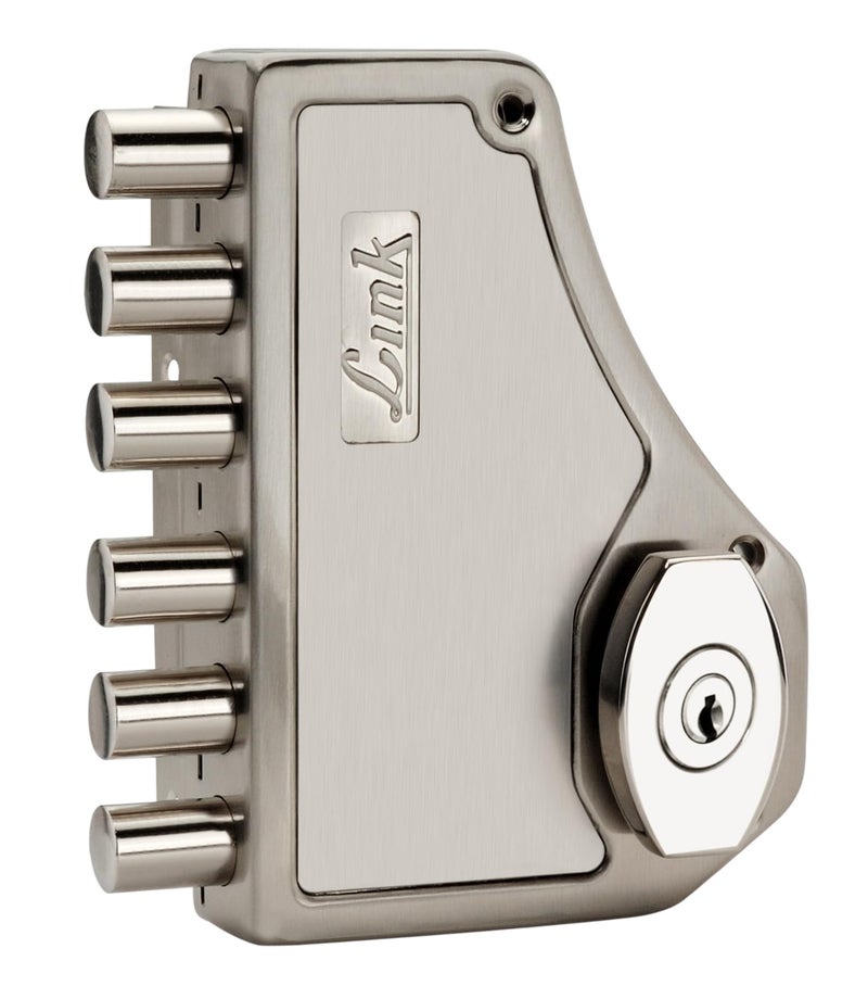 Link Voltstorm Rim Lock for Main Door| Heavy Duty Lock with Both Side Key | Dead Bolt Lock for Door Home, Office, Hotel (SS Finish) |10 Years Warranty - Image 3