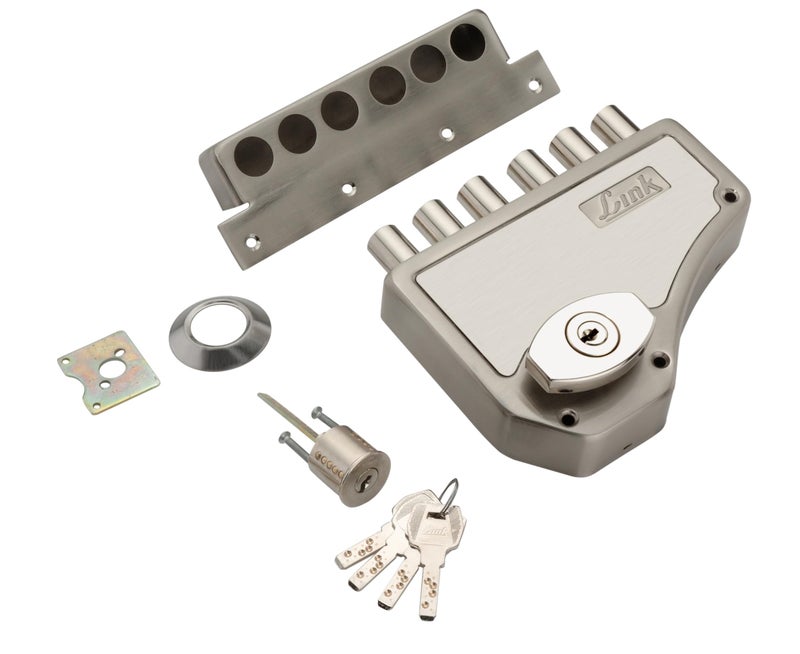 Link Voltstorm Rim Lock for Main Door| Heavy Duty Lock with Both Side Key | Dead Bolt Lock for Door Home, Office, Hotel (SS Finish) |10 Years Warranty - Image 5