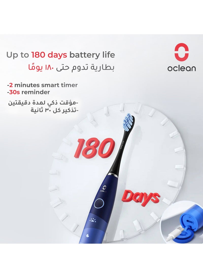 Oclean Electric Toothbrush Flow — Blue — Long - Life Sonic Cleaning – 180 - Day Battery - Image 5