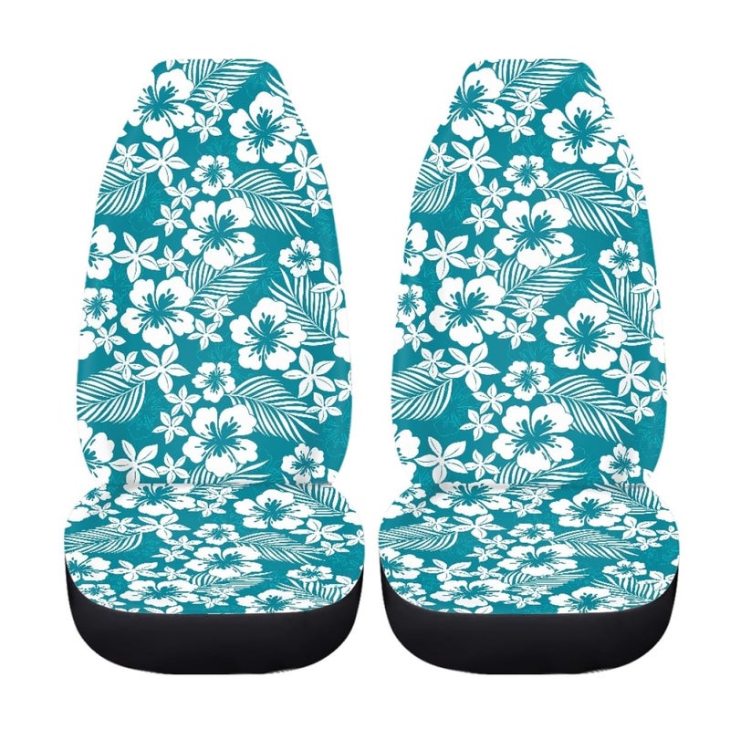 Pehede Car Seat Cover Hibiscus Flower Front for Cars, Easy to Install Cover Set, Accessories Auto Trucks Van SUV,2 Packs - Image 5