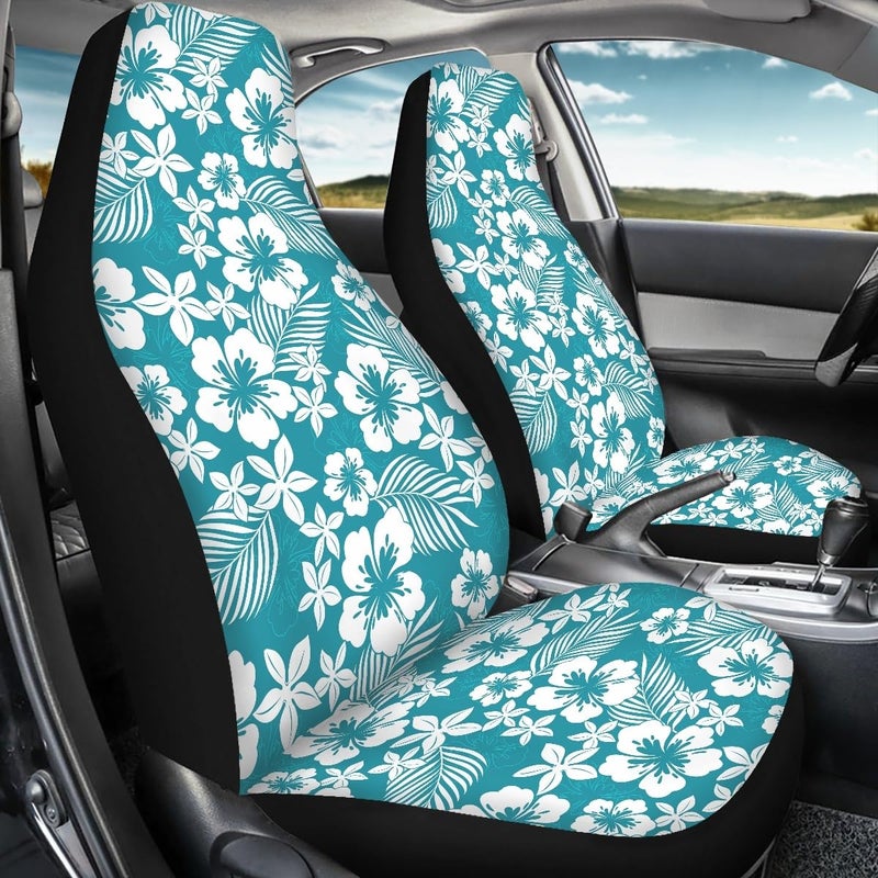 Pehede Car Seat Cover Hibiscus Flower Front for Cars, Easy to Install Cover Set, Accessories Auto Trucks Van SUV,2 Packs - Image 4