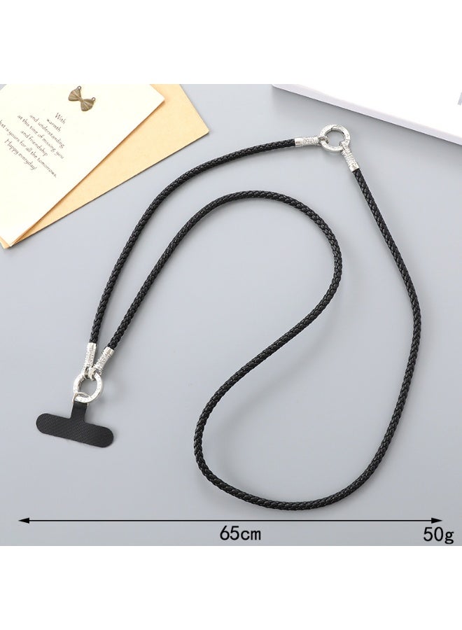 NIBEMINENT Phone Charm/ Chain Strap for Women Girls, Weaving Leather Rope Cell Phone Case Lanyard Wrist Strap