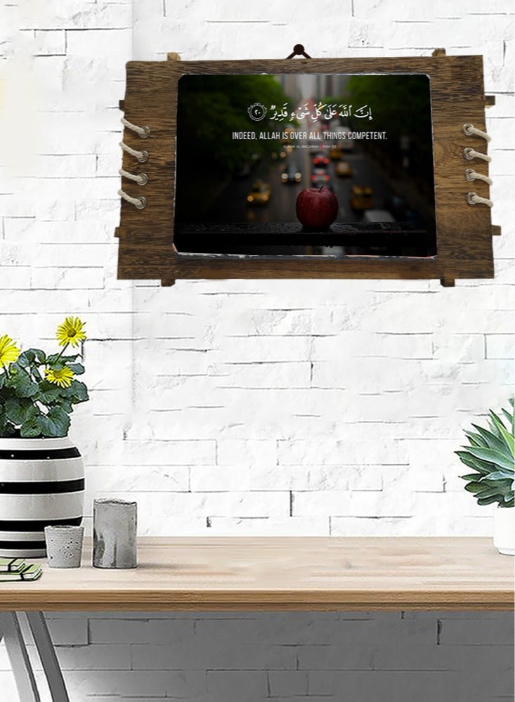 Service Zone Protective Printed White Rectangle Shape Marble Photo Frame for Table Top Quraan Aayat  - Image 2