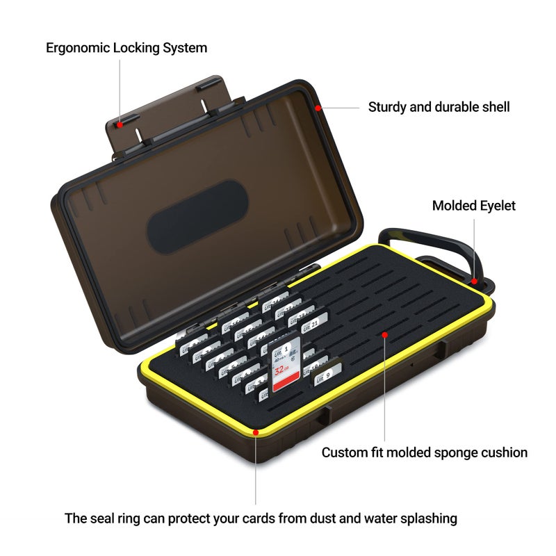 Kiorafoto 40 Slots Durable Memory Card Case Holder Organizer Keeper Water-Resistant Protector for SD SDHC SDXC Cfexpress Type A Camera Memory Card for Sony PSV PS Vita for Nintendo Switch Game Cards Storage - Image 3