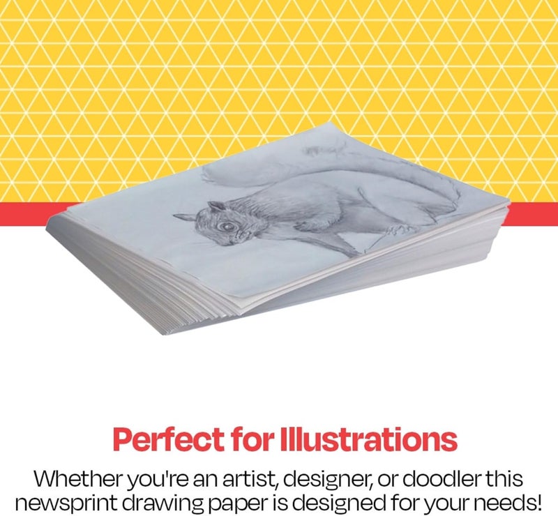 Sax School Smart - 85250 Newsprint Drawing Paper, 30 lb, 8-1/2 x 11 Inches, 500 Sheets, White - Image 4