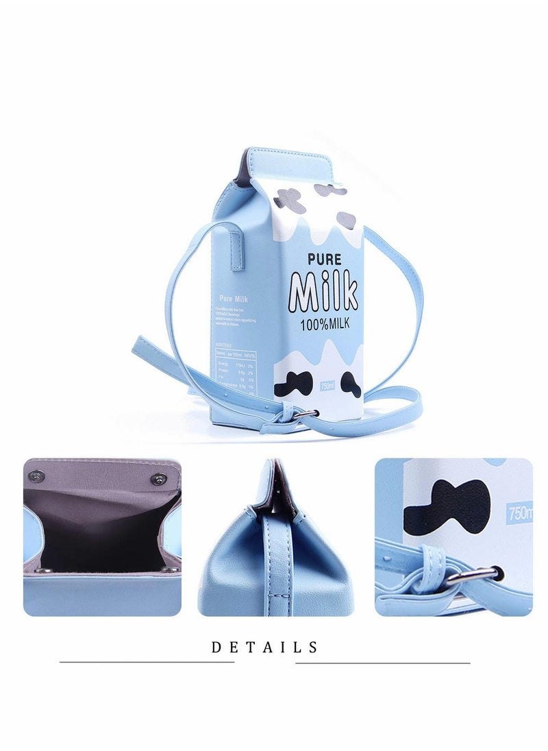 Generic - Cute Milk Box Shaped Shoulder Bag, Girls Cross Body Purse Bag Women Phone Wallet Bags for Women Girl - Image 1