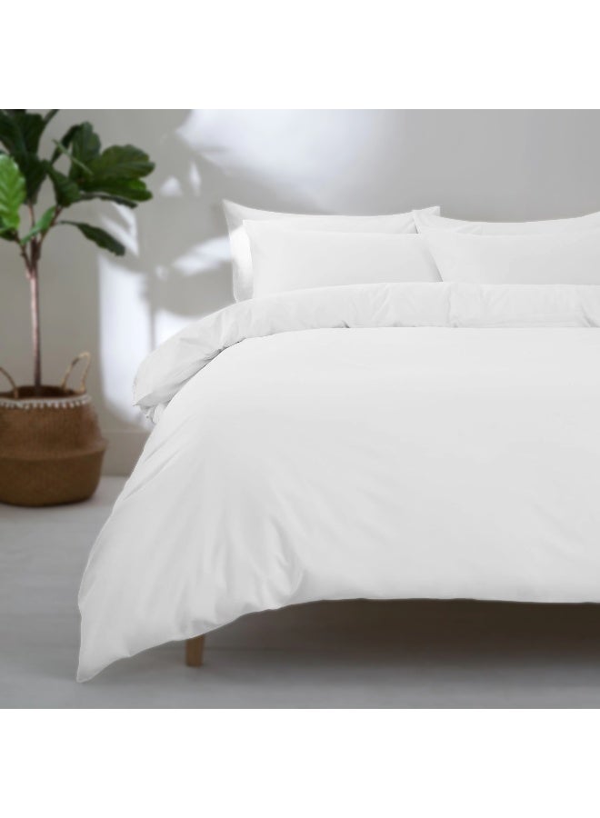 Aristocrat 300TC 100 Cotton White Duvet Cover 280x30025cm Cotton White 280x30025cm - Image 4