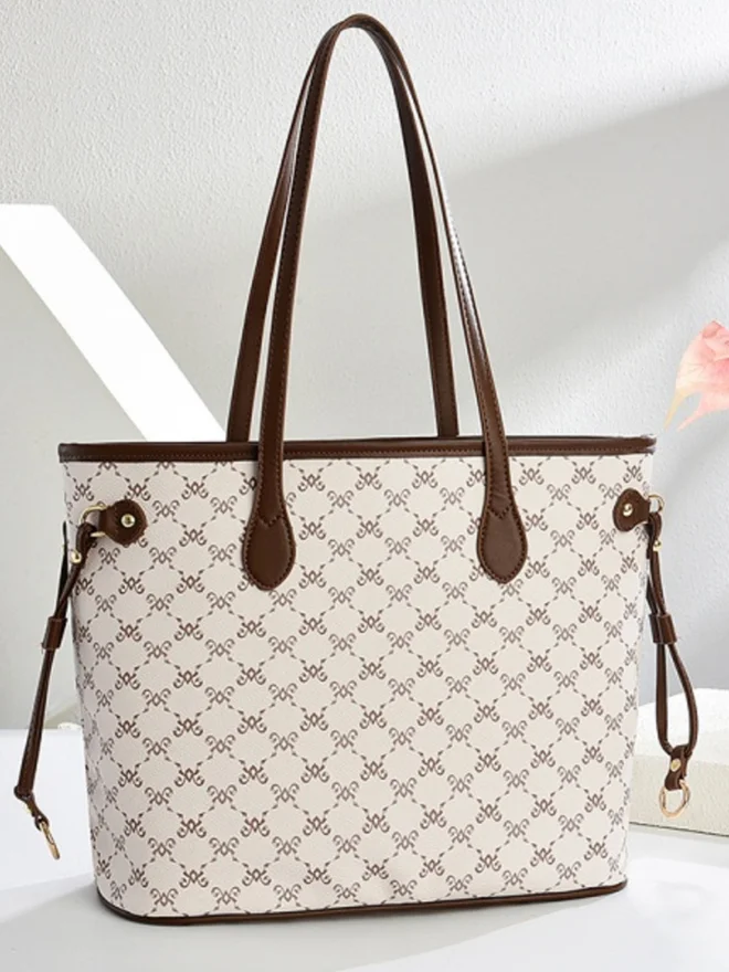 Take Two  Printed Dual Handle Handbag with Purse Set for Women | Best Price UAE