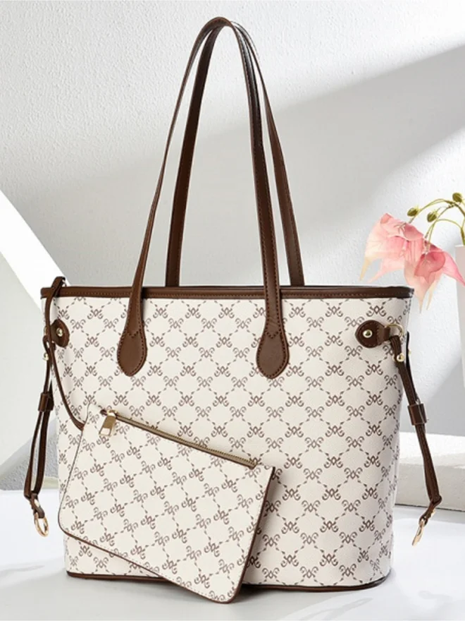Take Two Printed Dual Handle Handbag with Purse Set