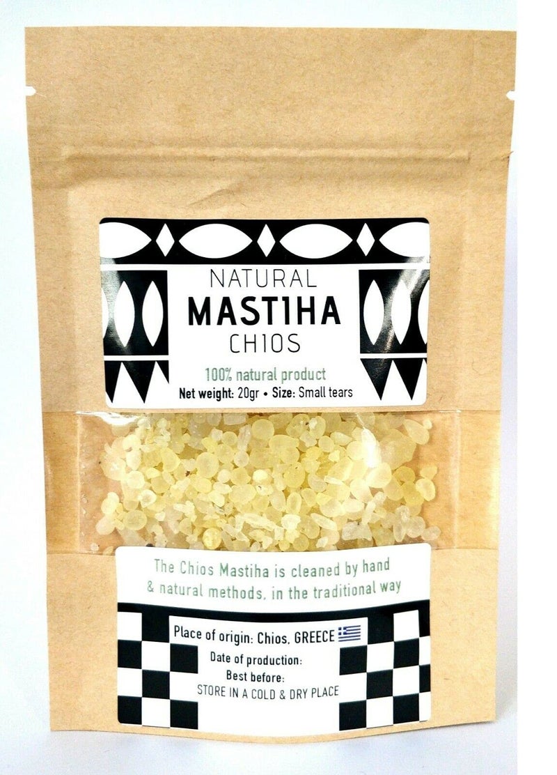 Chios Mastic Chios Mastiha Tears Gum Greek 100% Natural Mastic Packs From Mastic Growers (20gr Small Tears) - Image 1
