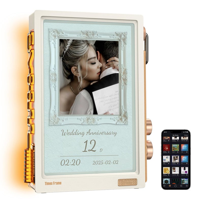 Divoom Times Frame101 WiFi Digital Picture Frame with 64GB Free App with No Subscription Fees Supports Uploading PhotosVideosCalendarsWeatherSports Scores and Various DIY Content - Image 2