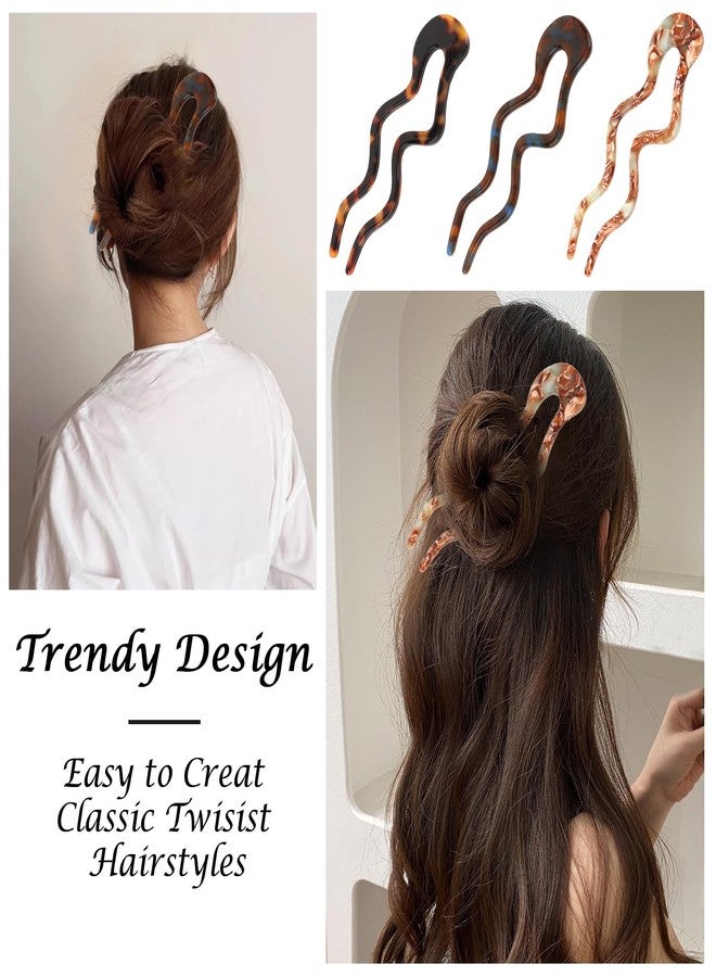 AMCAMI 3PCS U Shaped French Hair Pin for Women,French Twist Pin for Thick&Fine Hair - Image 5