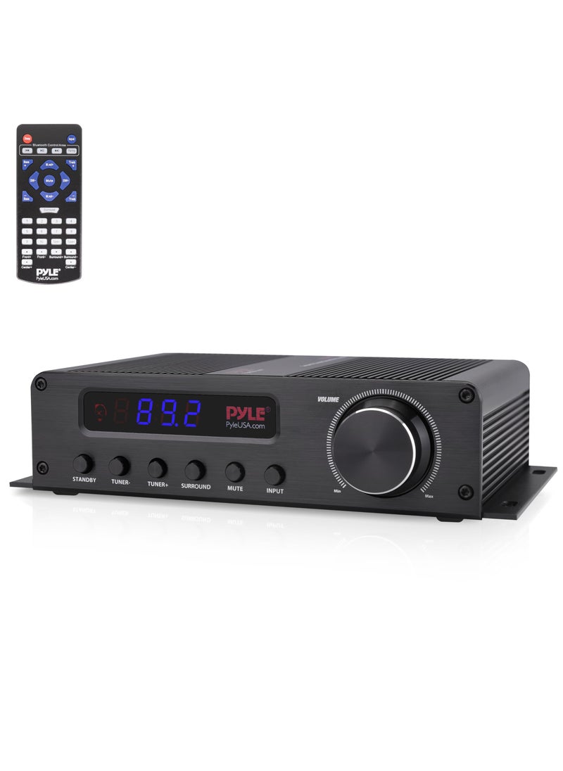 Pyle Pyle 100W 5 Channel Audio Amplifier - Wireless Bluetooth Home Theater Power Stereo Receiver with Surround Sound w/HDMI, AUX, FM Antenna, Subwoofer Speaker Input, 12V Adapter - PFA540BT.6  - Image 1