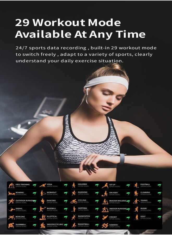 HW - Stylish Smart Sports Watch With 1.19-Inch High-Resolution Oled Screen, Compatible With Apple And Android  silver - Image 1