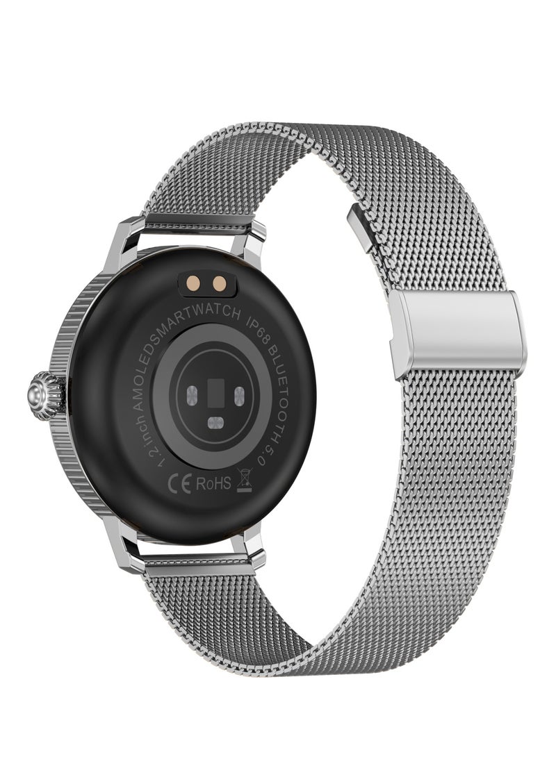 HW - Stylish Smart Sports Watch With 1.19-Inch High-Resolution Oled Screen, Compatible With Apple And Android  silver - Image 1