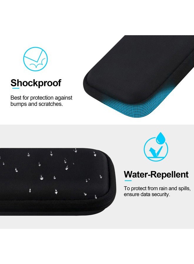 Lacdo Hard Carrying Case for Crucial X8 Portable Solid State Drives 1TB 2TB 4TB USB 3.2 External SSD Hard EVA Shockproof Storage Travel Bag, Black+Gray - Image 2