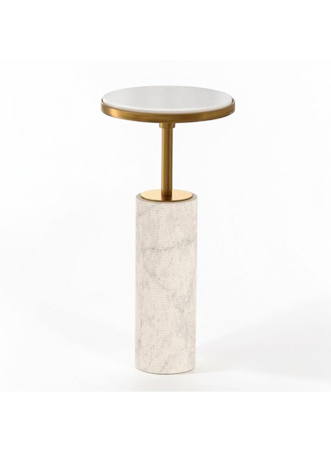 Handmade Side table with natural marble base & Top - Image 3