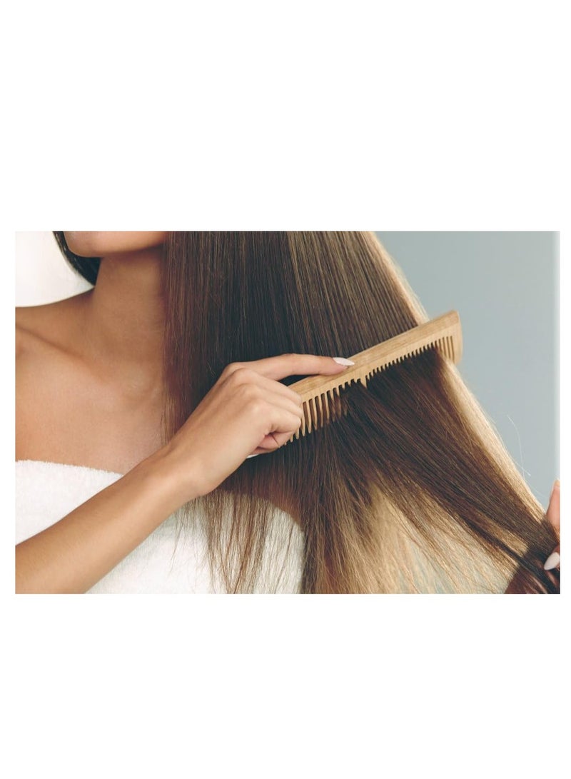 Wooden Beard Detangling Comb for Women & Men - Natural Anti-Static Wood for Detangling & Styling Wet or Dry Curly, Kinky, Wavy Hair Small Pocket Size - Image 2