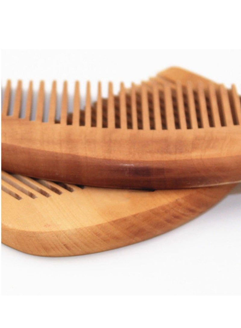 Wooden Beard Detangling Comb for Women & Men - Natural Anti-Static Wood for Detangling & Styling Wet or Dry Curly, Kinky, Wavy Hair Small Pocket Size - Image 3