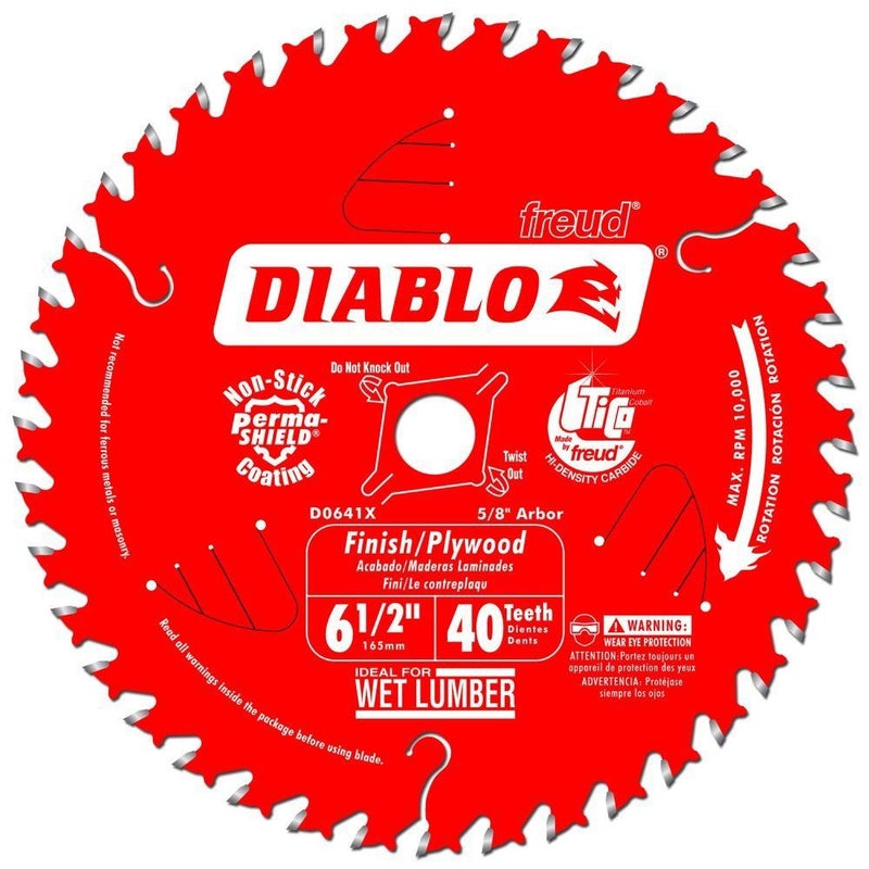 Diablo HighPerformance Finish Trim Saw Blade for Wood 612 x 40Teeth Tico Carbide D0641X