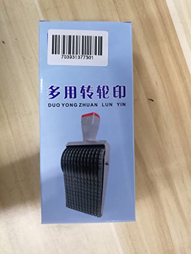 ZENG 11-Digit Adjustable Roller Stamp - Customizable Alphabet (A-Z), Numbers (0-9) & Symbols for Office, School, Packaging (60x4.5mm Imprint, Multicolor) - Image 5