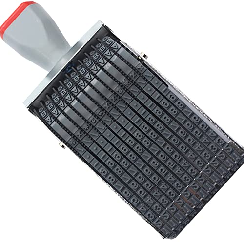 ZENG 11-Digit Adjustable Roller Stamp - Customizable Alphabet (A-Z), Numbers (0-9) & Symbols for Office, School, Packaging (60x4.5mm Imprint, Multicolor) - Image 1