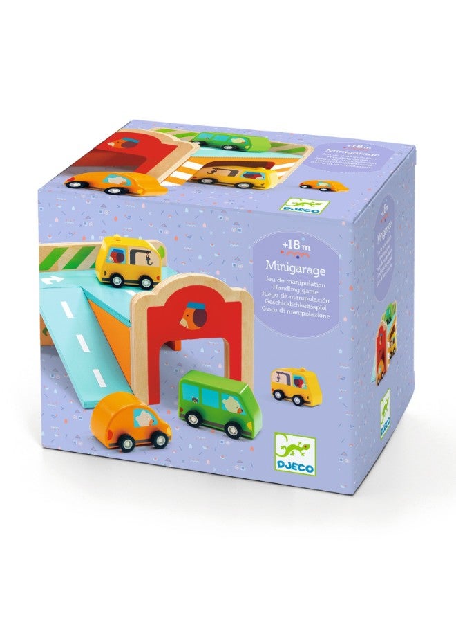 دجيكو جراج ألعاب خشبي صغير - Image 2