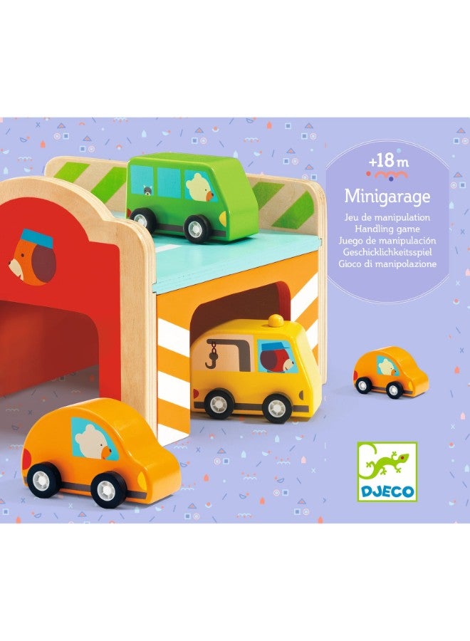 دجيكو جراج ألعاب خشبي صغير - Image 1