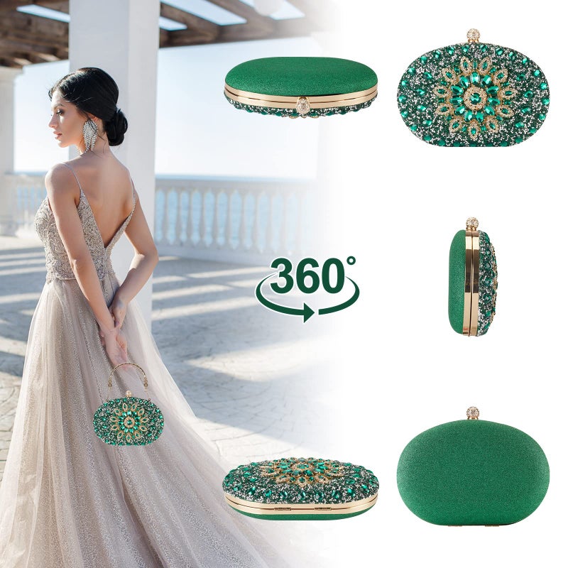 Suhatjia Evening Clutch Purse Rhinestone Clutch Purses for Women - Image 2