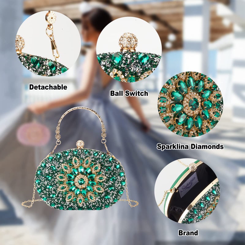 Suhatjia Evening Clutch Purse Rhinestone Clutch Purses for Women - Image 5