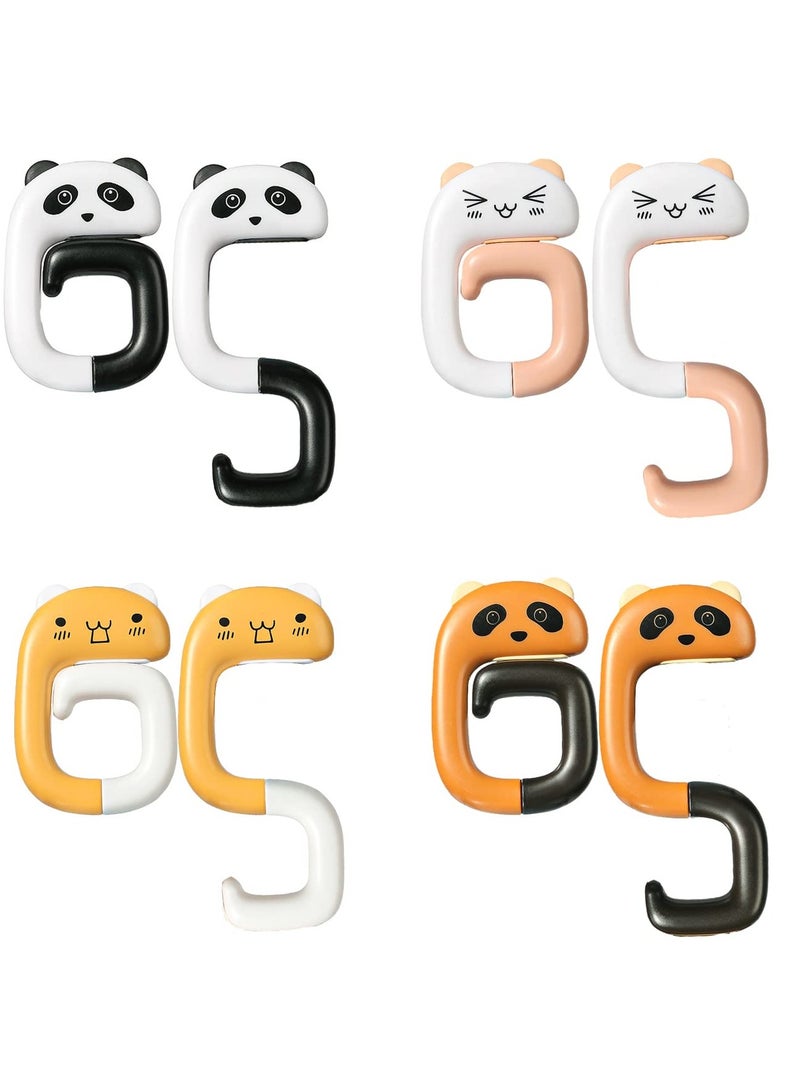 8 Pcs Handbag Hook Holder Portable ABS Hangers Purse Hooks Foldable Schoolbag for Student Table Desk Restroom - Image 1