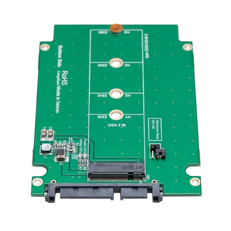 Syba 2.5" SATA III to M.2 B-Key SATA SSD 2230 2242 2260 2280 2.5" Adapter Aluminum Enclosure SY-ADA40092 - Image 4