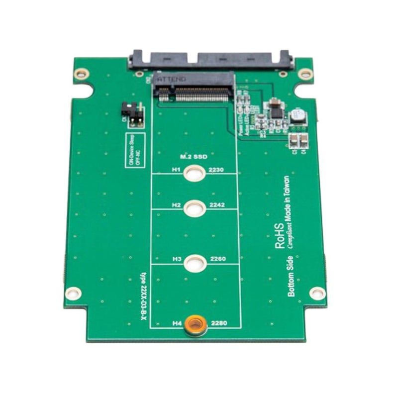 Syba 2.5" SATA III to M.2 B-Key SATA SSD 2230 2242 2260 2280 2.5" Adapter Aluminum Enclosure SY-ADA40092 - Image 3