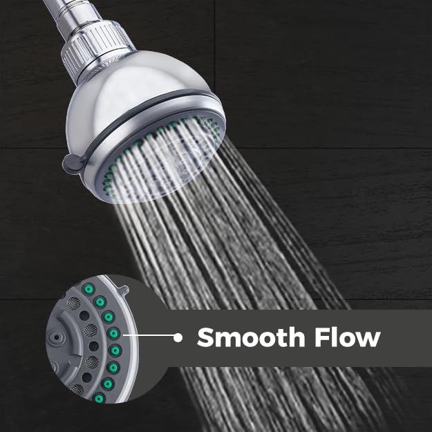 Mila India MILA Bijou Shower Head MSXX0101CM Shower head surface Multi function Chrome Rain Shower Head 5 Function Shower RainMassageBubbleMixMix 80mm - Image 3