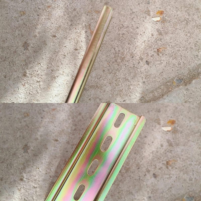 Royal Apex 1mtr DIN Rail Slotted Iron Mounting Guide – 35mm Wide x 7.5mm High, Bronze Tone, Long Rail for Electrical & Industrial Installations - Image 4