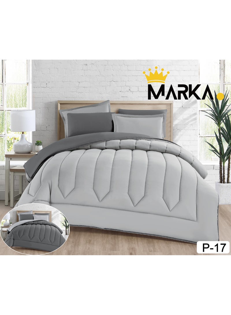 ماركه  طقم لحاف مفرش سرير نفرين فندقي ذو طابع وجهين ليضيف الجمال الى ديكور غرفتك - Image 1