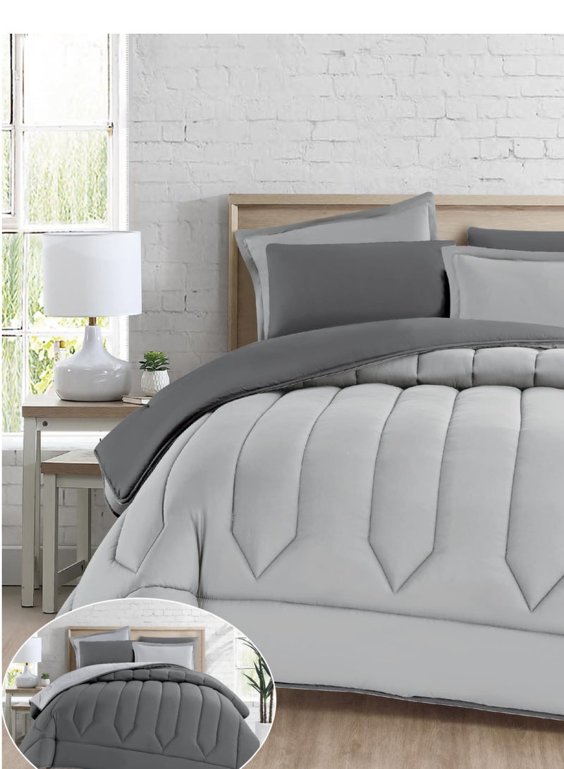 ماركه  طقم لحاف مفرش سرير نفرين فندقي ذو طابع وجهين ليضيف الجمال الى ديكور غرفتك - Image 2